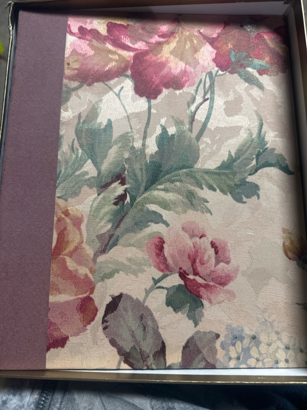 Vintage Floral Scrapbook Album Memory Book Binder UNUSED 12 Page Keepsake
